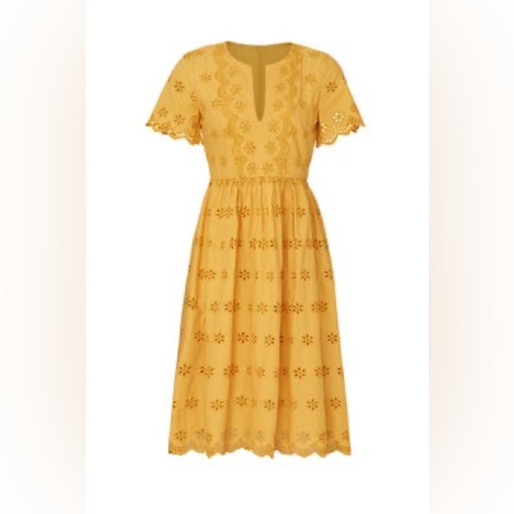 Madewell Scalloped Eyelet Midi Dress